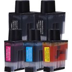 Pack de 5 Brother LC900 cartouches d'encre compatibles (Ink Hero)