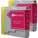 Pack de 2 Brother LC970M cartouches d'encre compatibles magenta (Ink Hero)