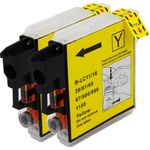 Pack de 2 Brother LC985Y cartouches d'encre compatibles jaune (Ink Hero)