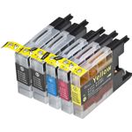 Pack de 5 Brother LC1280 cartouches d'encre compatibles extra haute capacité (Ink Hero)