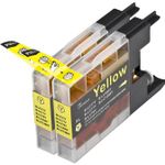 Pack de 2 Brother LC1280Y cartouches d'encre compatibles extra haute capacité jaune (Ink Hero)