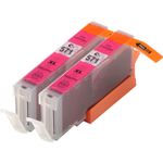 Pack de 2 Canon CLI-571XL cartouches d'encre compatibles haute capacité magenta (Ink Hero)