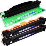 Pack de 3 Brother TN1050 & DR1050 toner & tambour compatibles (Ink Hero)