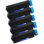 Pack de 5 Oki 44574702 toner compatibles noir (Ink Hero)