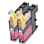 Pack de 2 Brother LC125M cartouches d'encre compatibles super haute capacité magenta (Ink Hero)