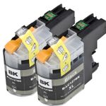 Pack de 2 Brother LC127BK cartouches d'encre compatibles super haute capacité noir (Ink Hero)