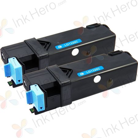 Pack de 2 Dell 593-10259 (KU051) toner compatibles haute capacité cyan (Ink Hero)