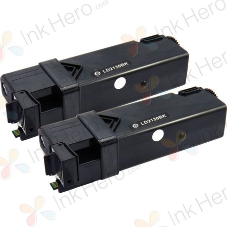 Pack de 2 Dell 593-10312 / 593-10320 (FM064) toner compatibles haute capacité noir (Ink Hero)