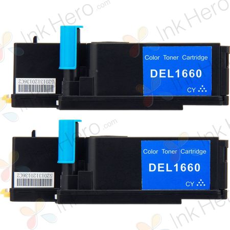 Pack de 2 Dell 593-11041 (769T5) toner compatibles cyan (Ink Hero)