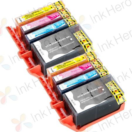 Pack de 8 HP 934XL & HP 935XL cartouches d'encre compatibles haute capacité (Ink Hero)