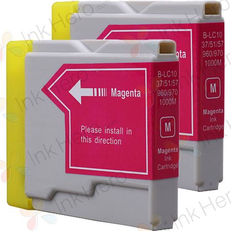 Pack de 2 Brother LC970M cartouches d'encre compatibles magenta (Ink Hero)