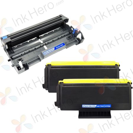 Pack de 3 Brother TN3280 & DR3200 toner & tambour compatibles haute capacité (Ink Hero)