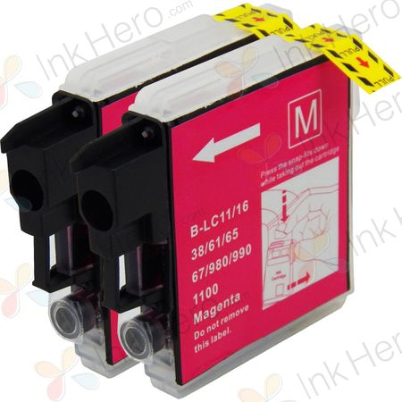 Pack de 2 Brother LC980M cartouches d'encre compatibles magenta (Ink Hero)