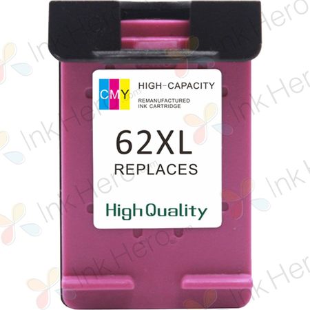 HP 62XL (C2P07AE) cartouche d'encre compatible haute capacité couleur (Ink Hero)