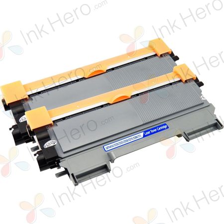 Pack de 2 Brother TN2220 (TN2210) toner compatibles haute capacité noir (Ink Hero)