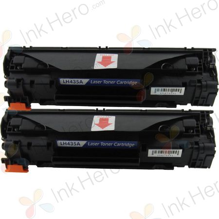 Pack de 2 HP 35A (CB435A) toner compatibles noir (Ink Hero)