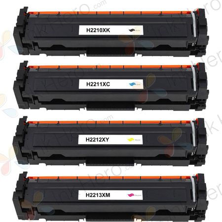 Pack de 4 HP 207X toner compatibles haute capacité (Ink Hero)