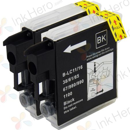 Pack de 2 Brother LC985BK cartouches d'encre compatibles noir (Ink Hero)