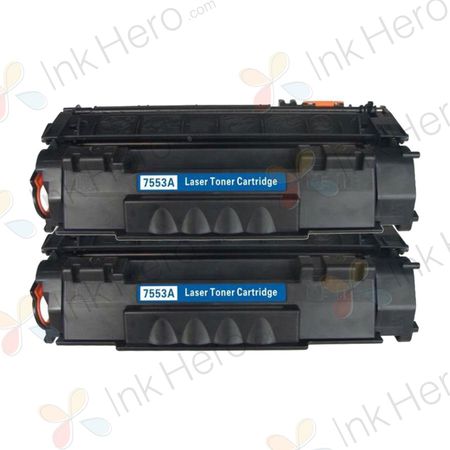 Pack de 2 HP 53A (Q7553A) toner compatibles noir (Ink Hero)