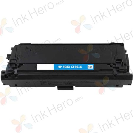 HP 508X (CF361X) toner compatible haute capacité cyan (Ink Hero)