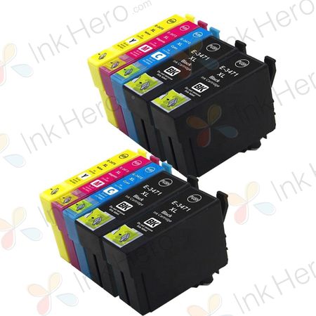 Pack de 10 Epson 34XL cartouches d'encre compatibles haute capacité (Ink Hero)