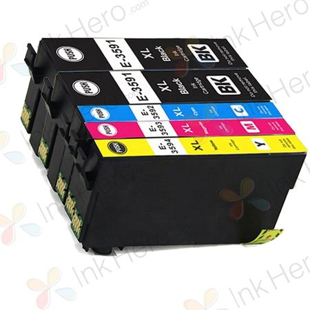 Pack de 5 Epson 35XL cartouches d'encre compatibles haute capacité (Ink Hero)