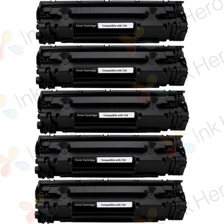 Pack de 5 Canon 728 toner compatibles noir (Ink Hero)