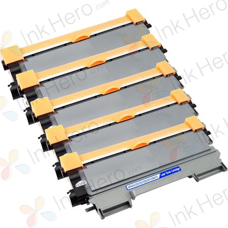 Pack de 5 Brother TN2220 (TN2210) toner compatibles haute capacité noir (Ink Hero)