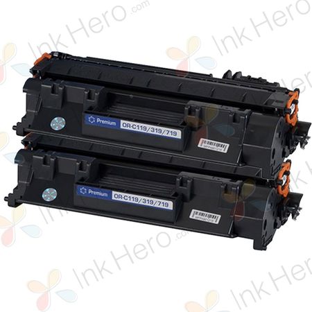 Pack de 2 Canon 719 toner compatibles noir (Ink Hero)