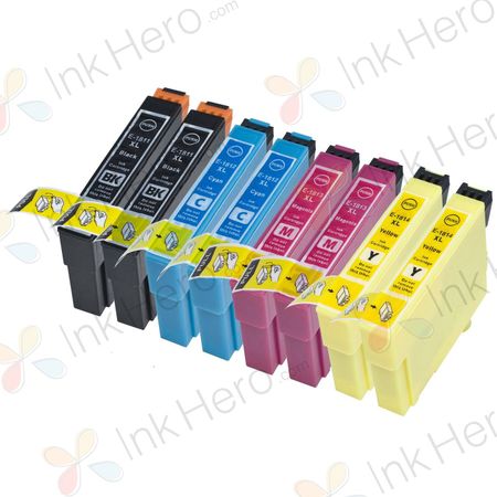 Pack de 8 Epson 18XL XXL cartouches d'encre compatibles haute capacité (Ink Hero)