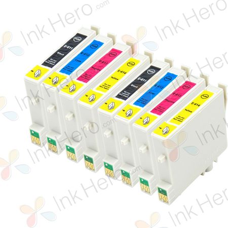 Pack de 8 Epson T0615 cartouches d'encre compatibles (Ink Hero)