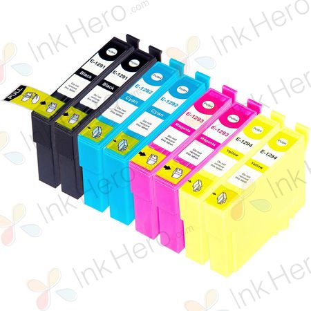 Pack de 8 Epson T1295 cartouches d'encre compatibles (Ink Hero)