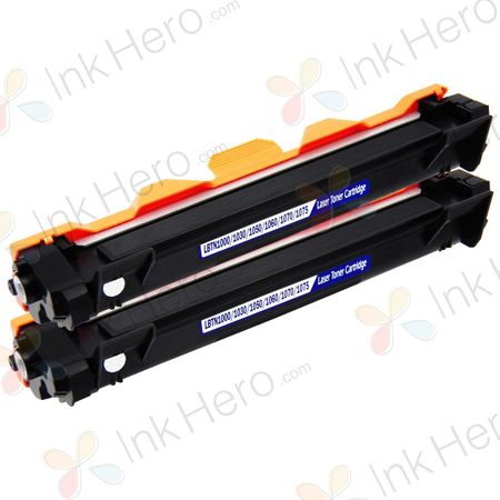 Pack de 2 Brother TN1050 toner compatible noir (Ink Hero)