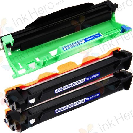 Pack de 3 Brother TN1050 & DR1050 toner & tambour compatibles (Ink Hero)