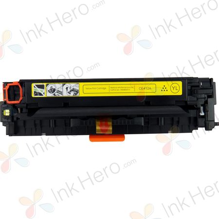 HP 305A (CE412A) toner compatible jaune (Ink Hero)