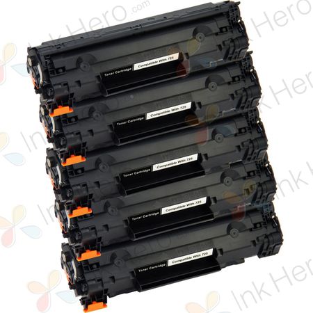 Pack de 5 Canon 725 toner compatibles noir (Ink Hero)