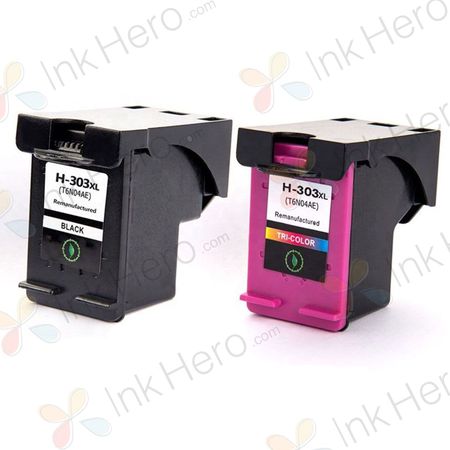 Pack de 2 HP 303XL cartouches d'encre compatibles haute capacité (Ink Hero)