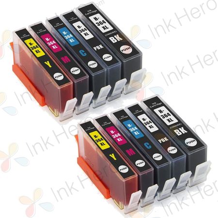 Pack de 10 HP 364XL cartouches d'encre compatibles haute capacité (Ink Hero)