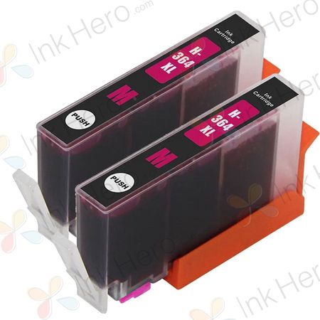 Pack de 2 HP 364XL (CB324EE) cartouches d'encre compatibles haute capacité magenta (Ink Hero)