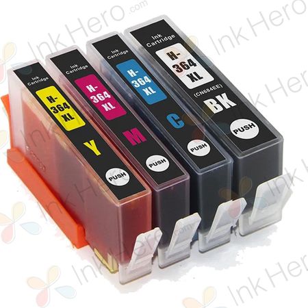 Pack de 4 HP 364XL cartouches d'encre compatibles haute capacité (Ink Hero)