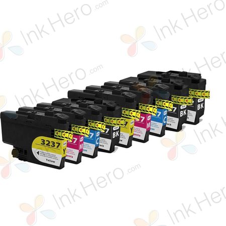 Pack de 9 Brother LC3237 cartouches d'encre compatibles super haute capacité (Ink Hero)