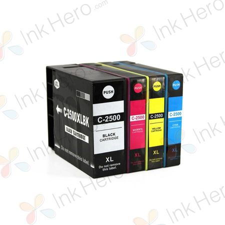 Pack de 4 Canon PGI-2500XL cartouches d'encre compatibles haute capacité (Ink Hero)