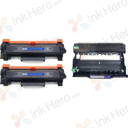 Pack de 3 Brother TN2420 & DR2400 toner & tambour compatibles haute capacité (Ink Hero)