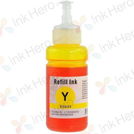 Epson 664 (T6644) bouteille d'encre compatible jaune (Ink Hero)